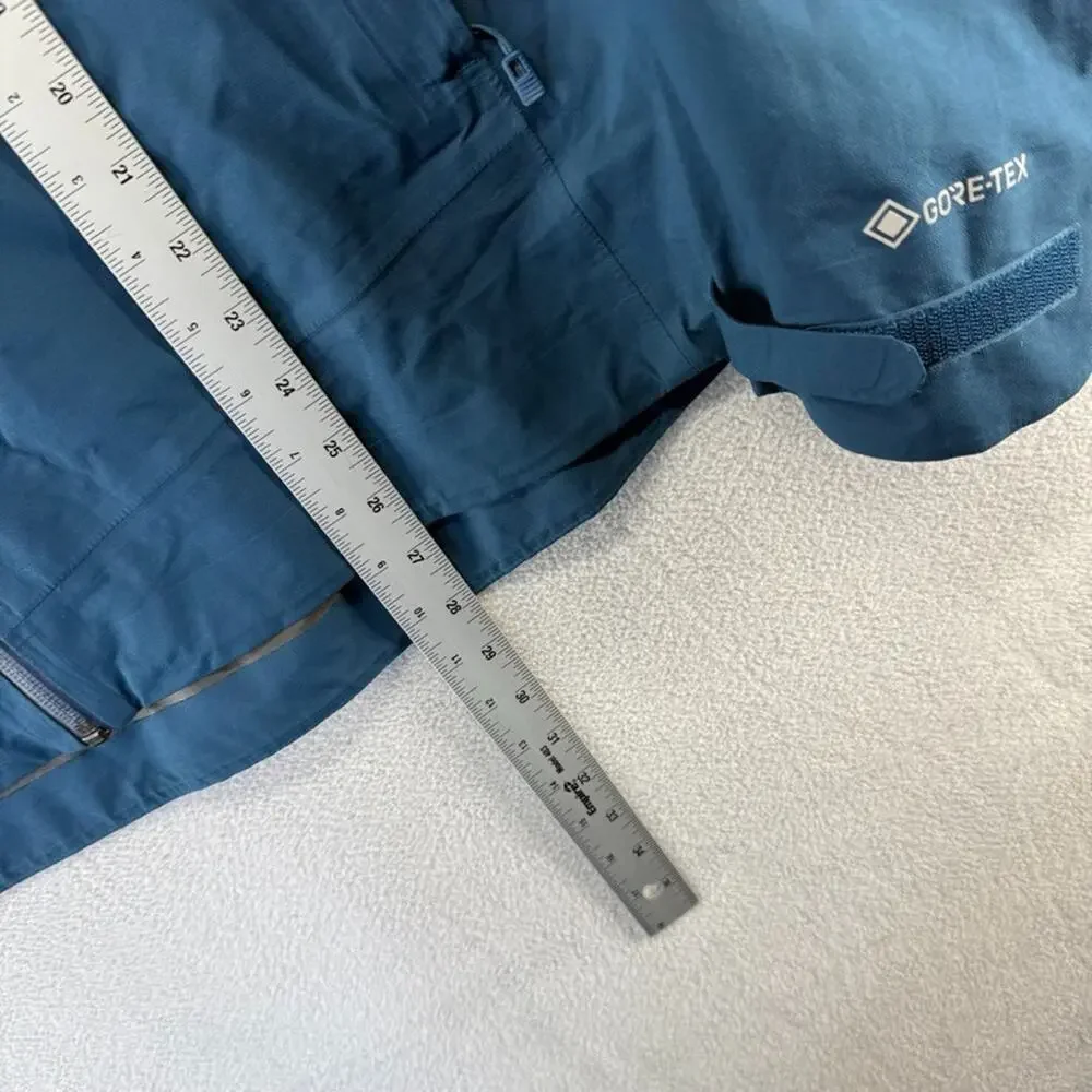 REI Rain jacket Women's 2XL Blue Full Zip Goretex Hooded Hood Waterproof Outdoor - Picture 4 of 13